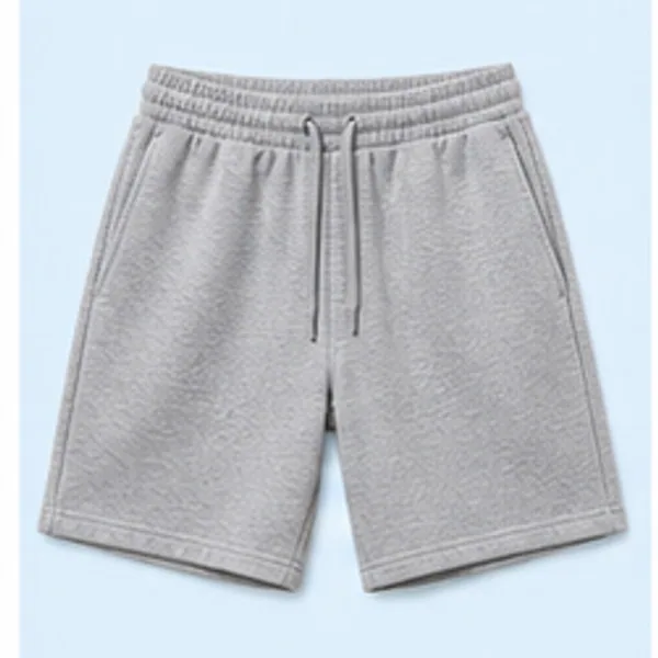 Gray fleece sweatshorts